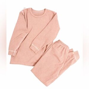 NWOT - Blush Pink Polar Ribbed Thermal Set | Size 4β6